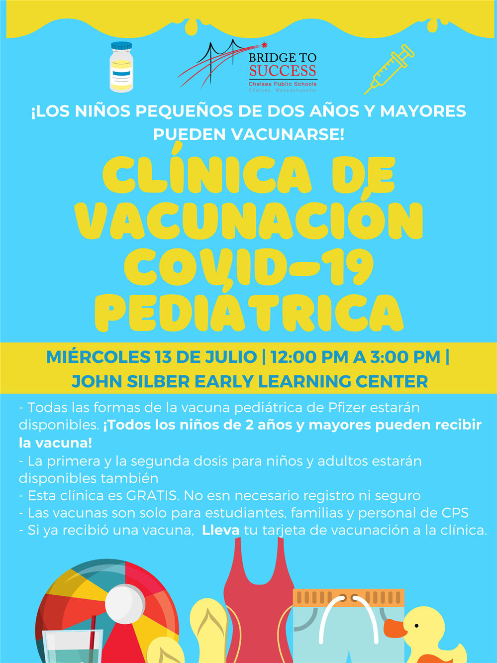 Clínica pediátrica de refuerzo de COVID-19 en el Early Learning Center (13 de julio de 2022) Clínica pediátrica de refuerzo de COVID-19 en el Early Learning Center (13 de julio de 2022)